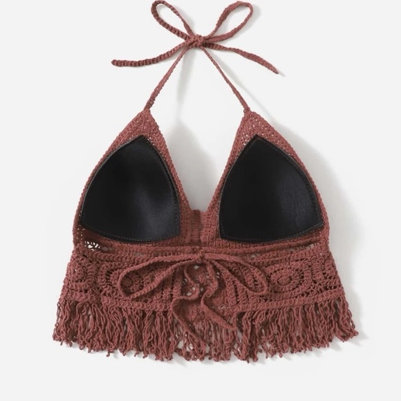 Crochet Halter top mauve - Picture 2 of 2